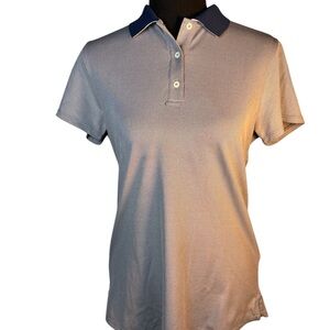 Vineyard Vines Gray and Navy Button Down Golf Shirt